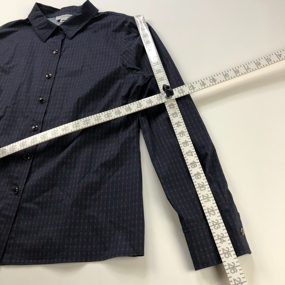 St John Sport 16 Women's Button Short Long Sleeve Multicolor Shirt Blue - Picture 5 of 11
